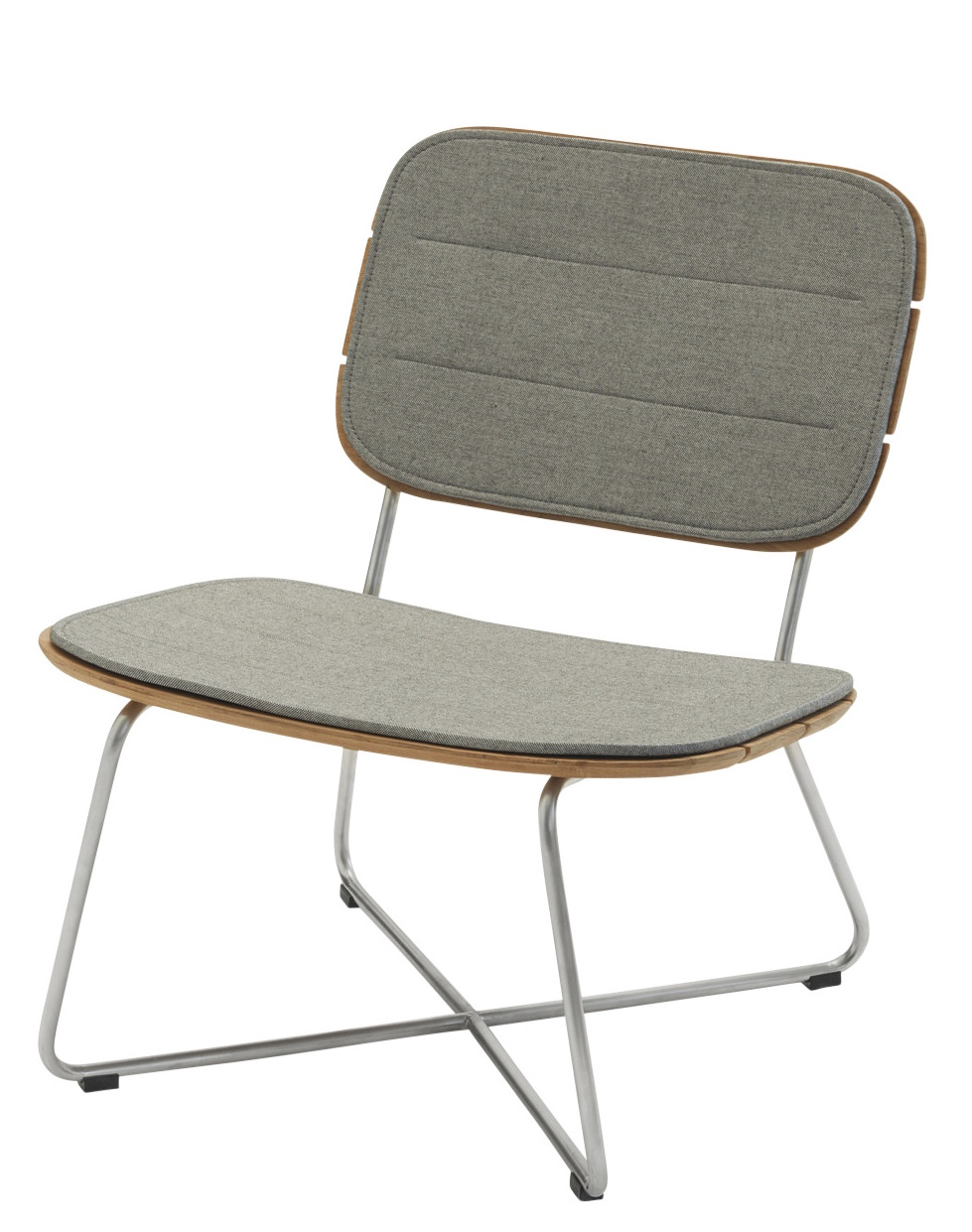 Lilium Lounge Chair mit grauem Sitzkissen, Outdoor Stuhl von Skagerak by Fritz Hansen.