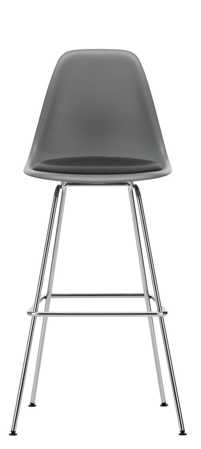 Eames Plastic Bar Stool Barhocker High mit Sitzpolster Vitra