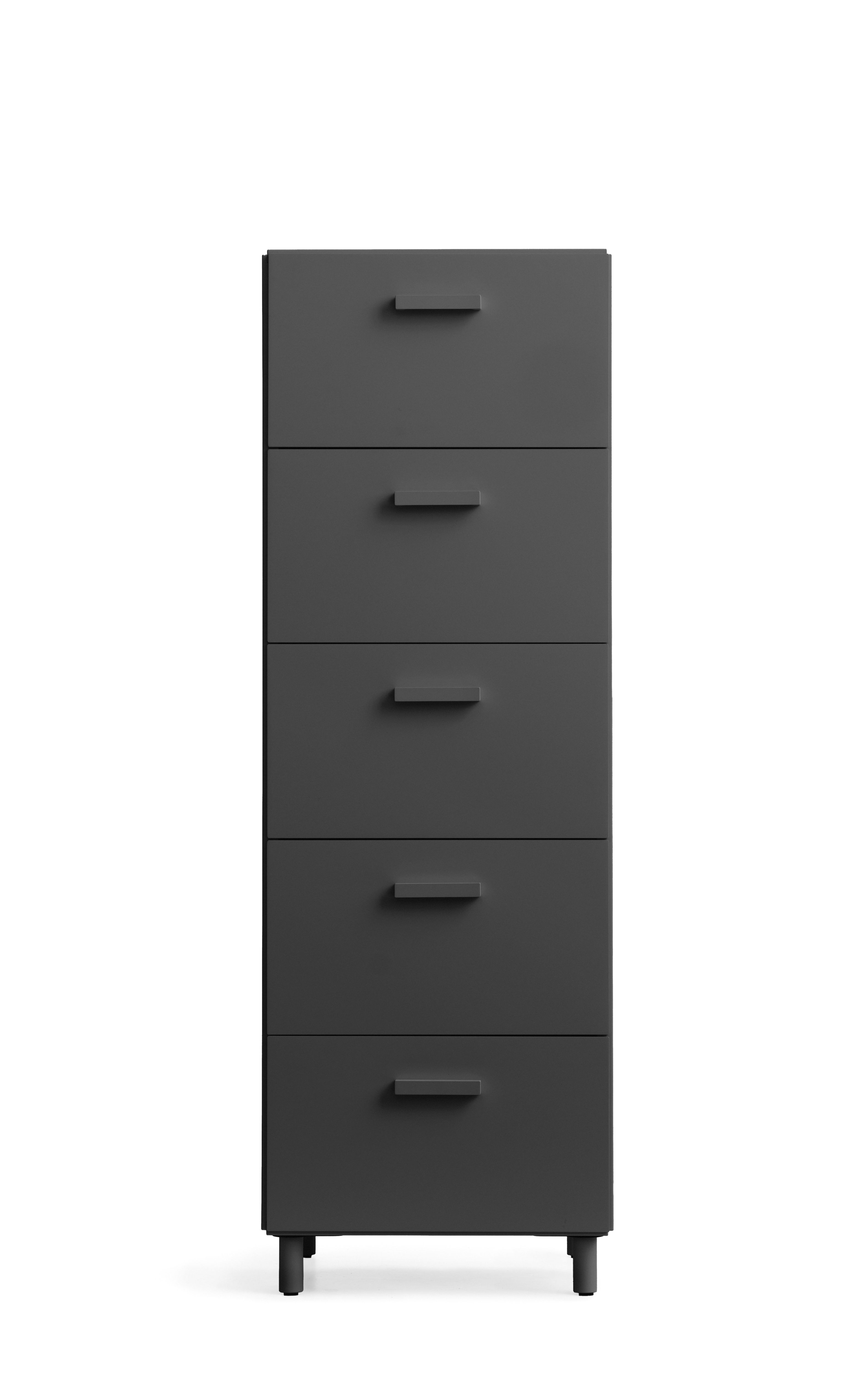 Relief Kommode hoch mit Beinen Grau String Furniture