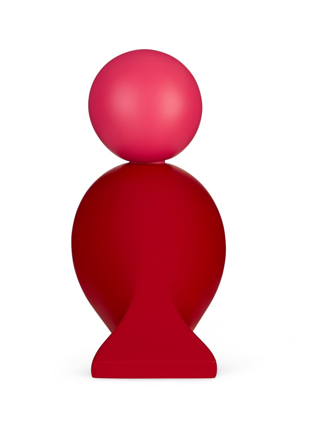 Rote Kay Bojesen Holzfigur Flora Year Bird 2024, abstrakte Singvogel-Skulptur.