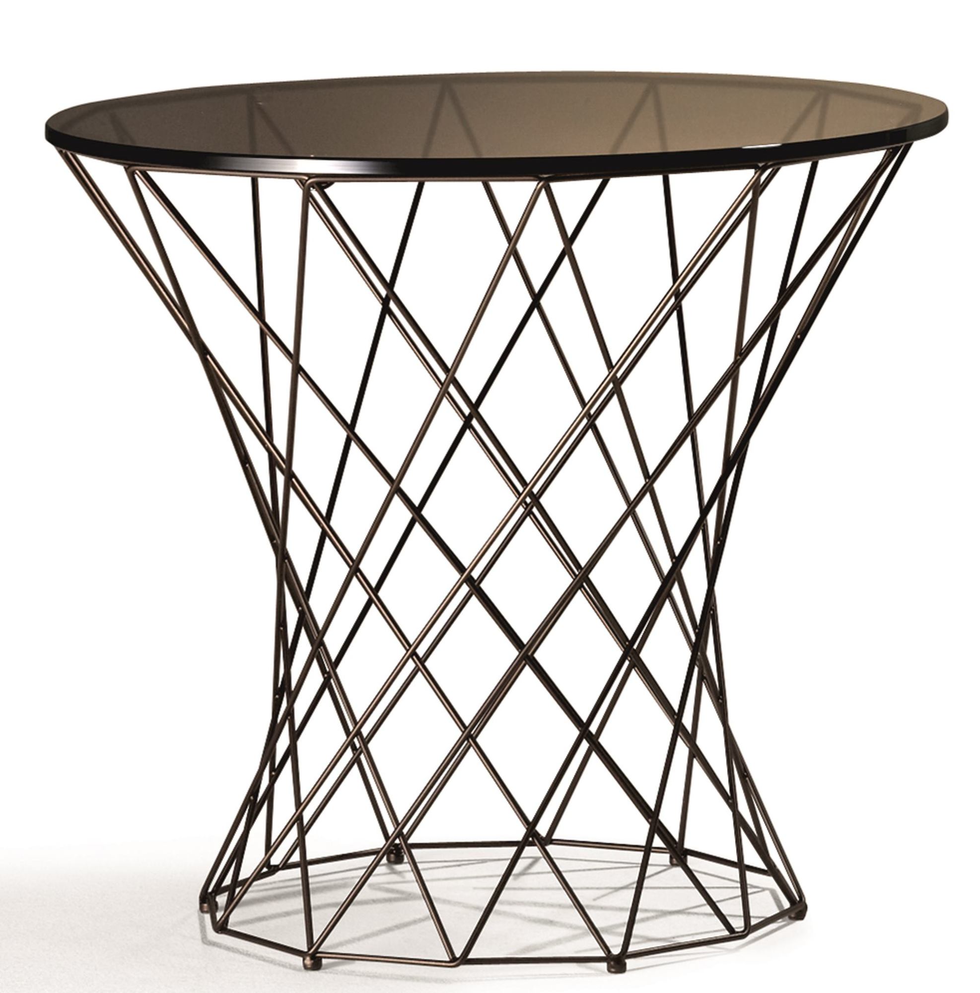 Oota Beistelltisch von Walter Knoll mit Glasplatte und filigranem Drahtgestell. Moderner Beistelltisch für Wohnzimmer.