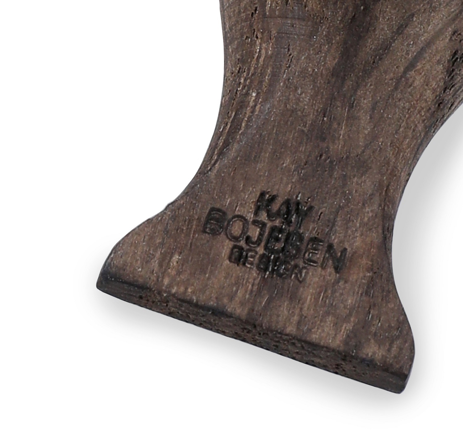 Vogel Eiche silberfarbenes Metall Schlusselanhänger mit Schwarzem leder Kay Bojesen 