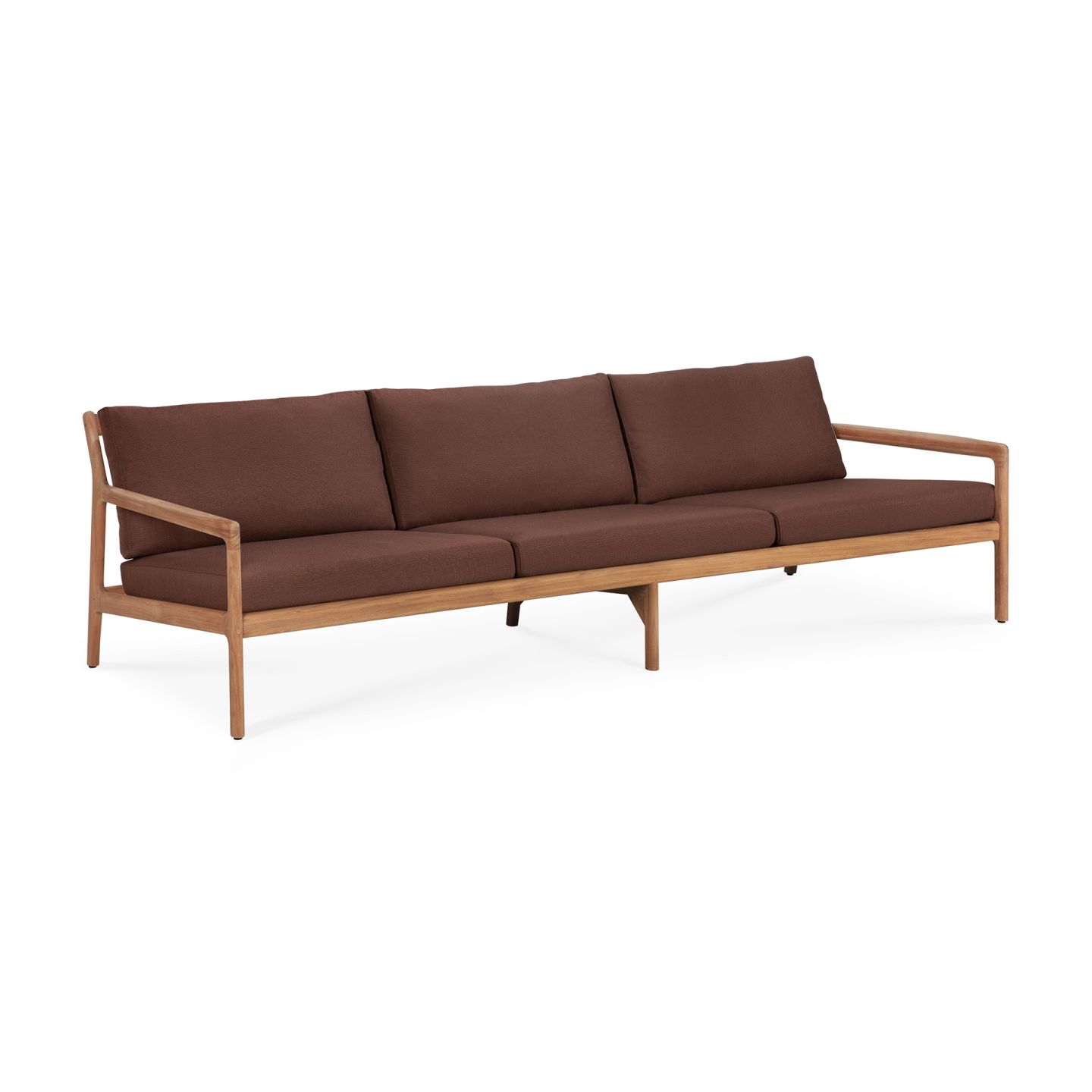 Jack Outdoor 3 Sitzer Sofa Teak Burgundy Ethnicraft