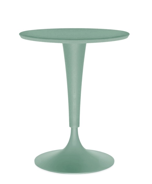 Grüner Dr. NA Tisch von Kartell: Runder Beistelltisch für Wohnzimmer und Essbereich.