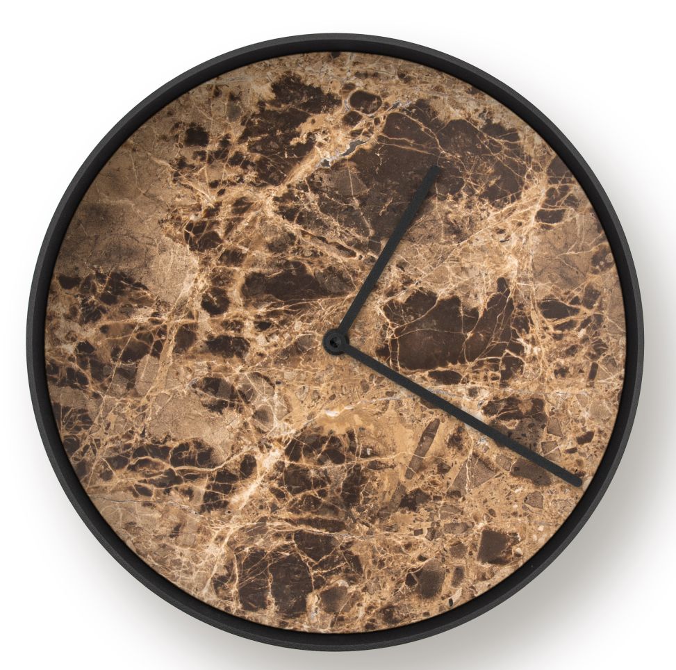 MJ01 Wanduhr Klein Janua Schwarz - Emperador