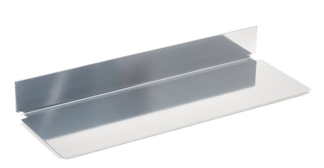 Silberner CPU Halter für Eiermann Tischgestelle, zur PC Montage unter der Tischplatte.