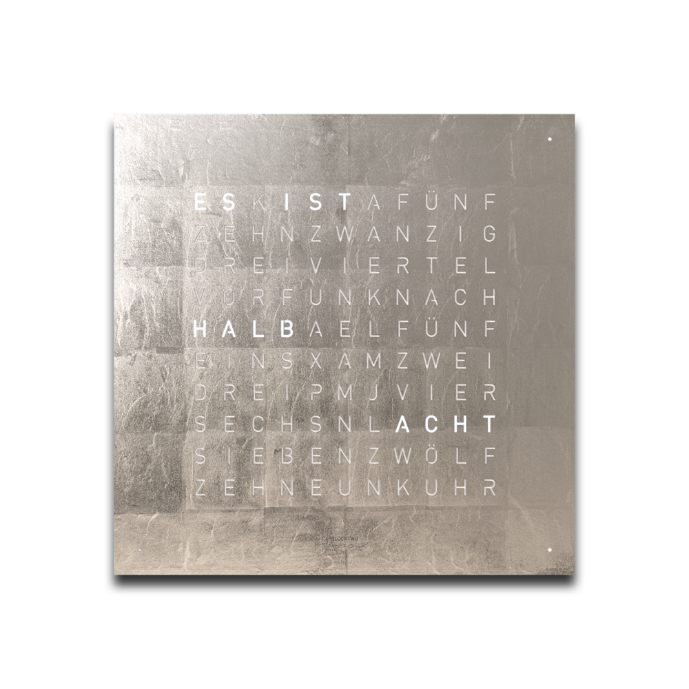 Frontcover für Earth 45 Wanduhr / Zeitobjekt Deutsch QLOCKTWO