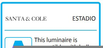 Estadio Deckenleuchte von Santa & Cole: Moderne Hängelampe für Wohnzimmer und Esszimmer.