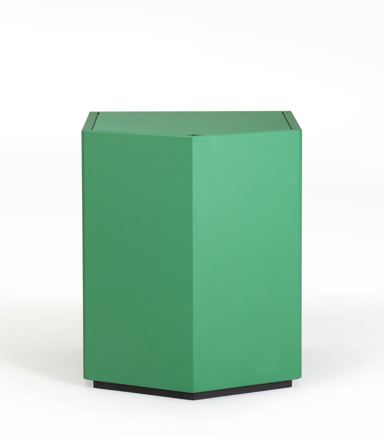 Grüner Z24 Nightstand 728 Nachttisch von Zanotta, moderner Beistelltisch für Schlafzimmer und Wohnzimmer.