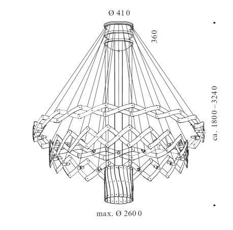 Zoom XL Pendelleuchte 3 Elemente Serien Lighting