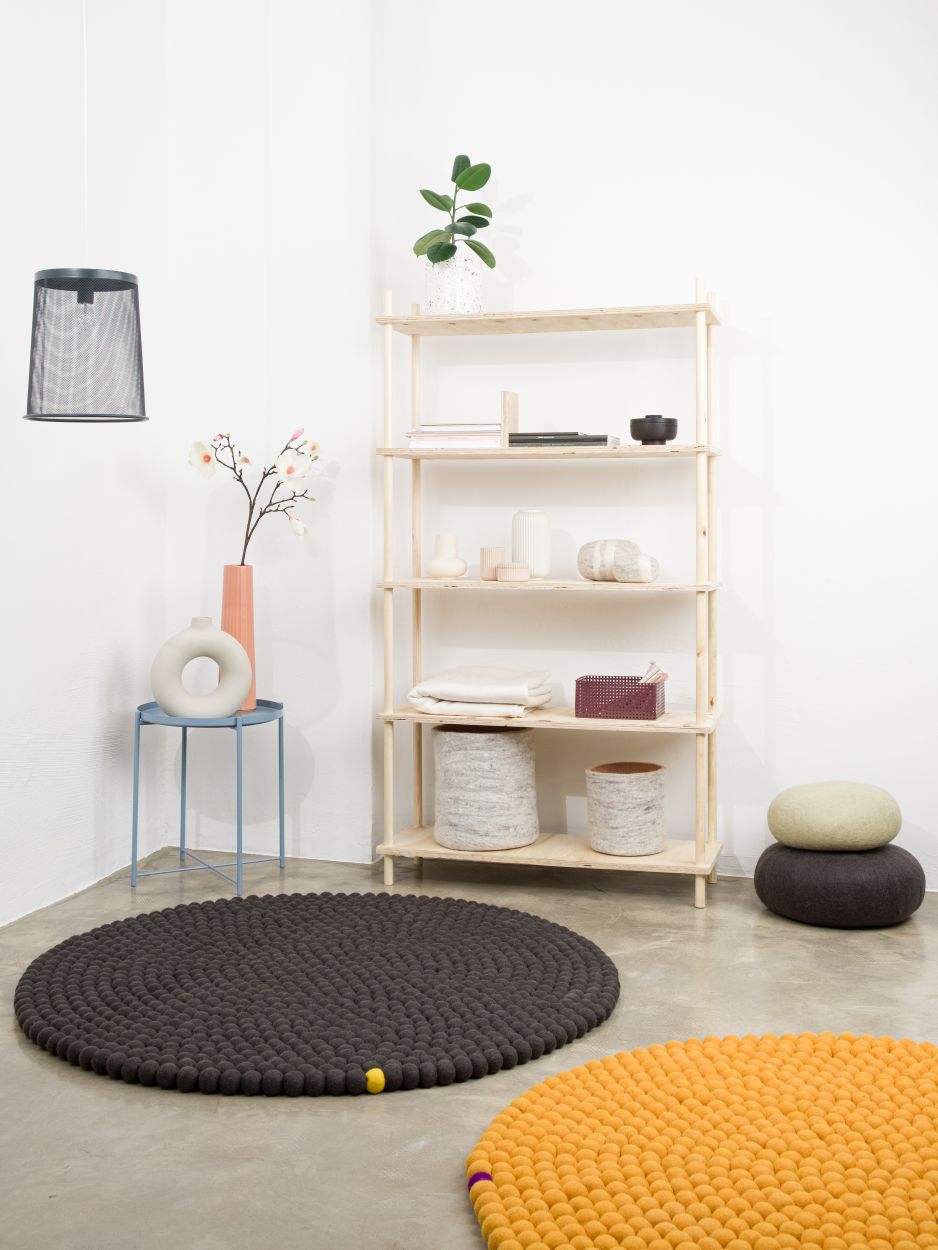 Big One Rund Filzteppich Ø 300 cm myfelt Anthrazit