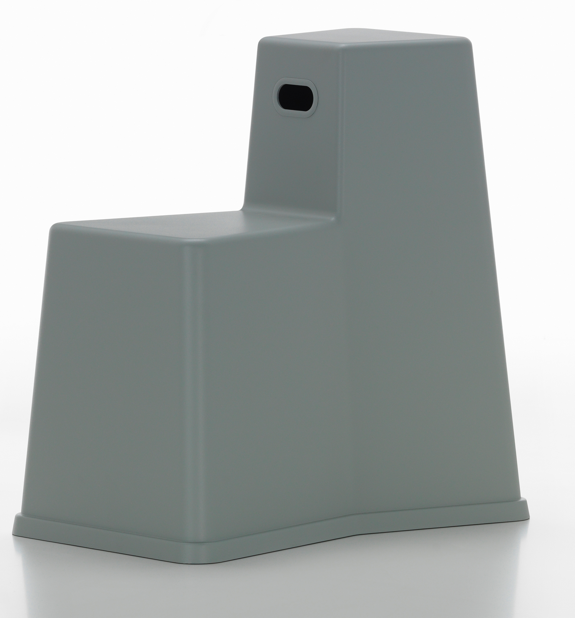 Grauer Stool Tool Stuhl von Vitra, ein vielseitiges Möbelstück für Sitzen und Aufbewahrung.
