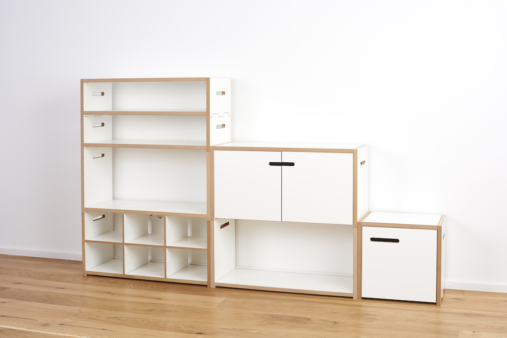 Tojo Halbstark Grundmodul mit Türe links Regalserie Tojo