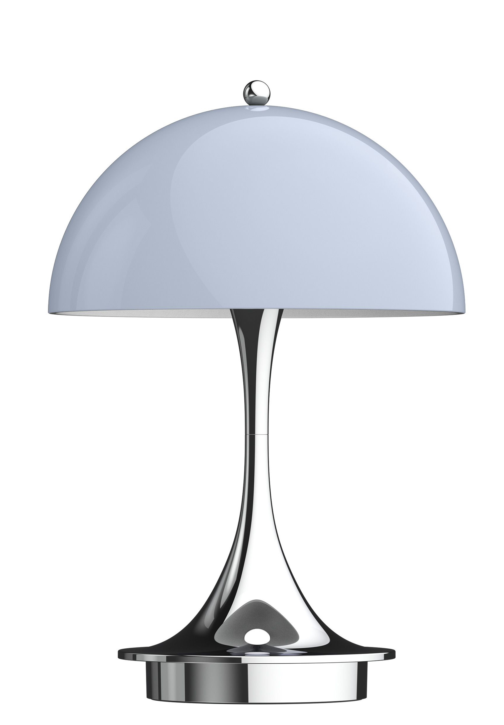 Panthella 160 Portable Tischleuchte von Louis Poulsen in Opal Grau für Innen und Außen.