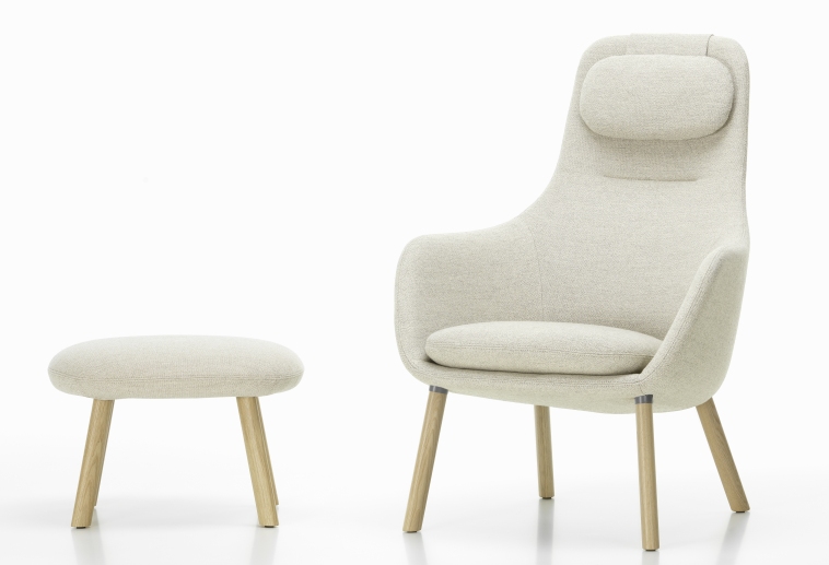 Hal Lounge Chair Sessel + Ottoman Sitzkissen lose Vitra