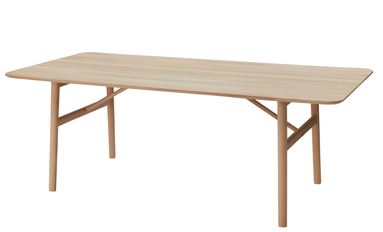 Heller Hven Tisch von Skagerak by Fritz Hansen aus Eichenholz, rechteckig mit abgerundeten Ecken.