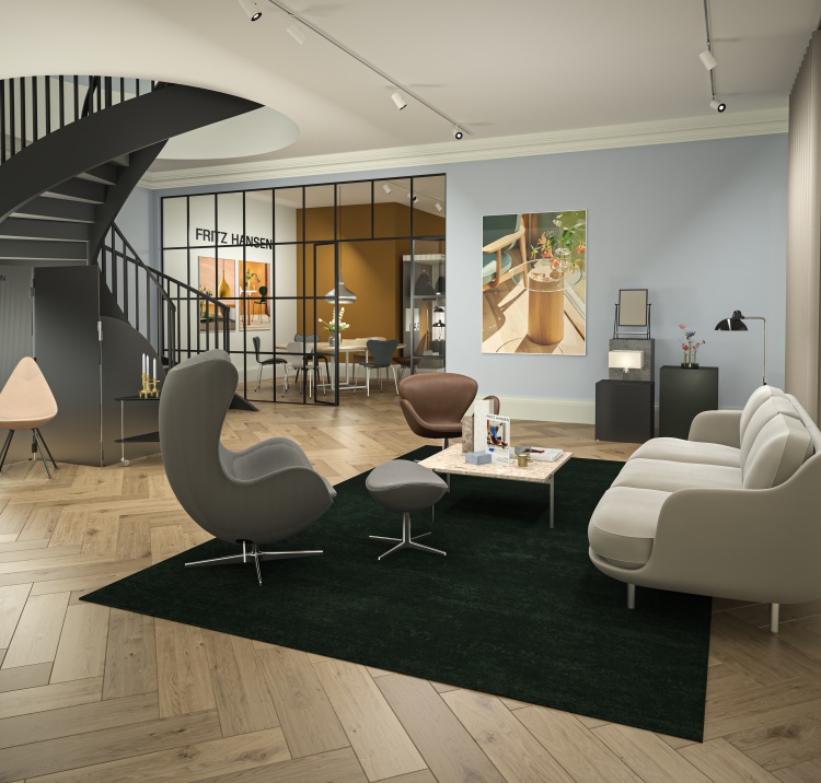 Lune 3-Sitzer Sofa Fritz Hansen