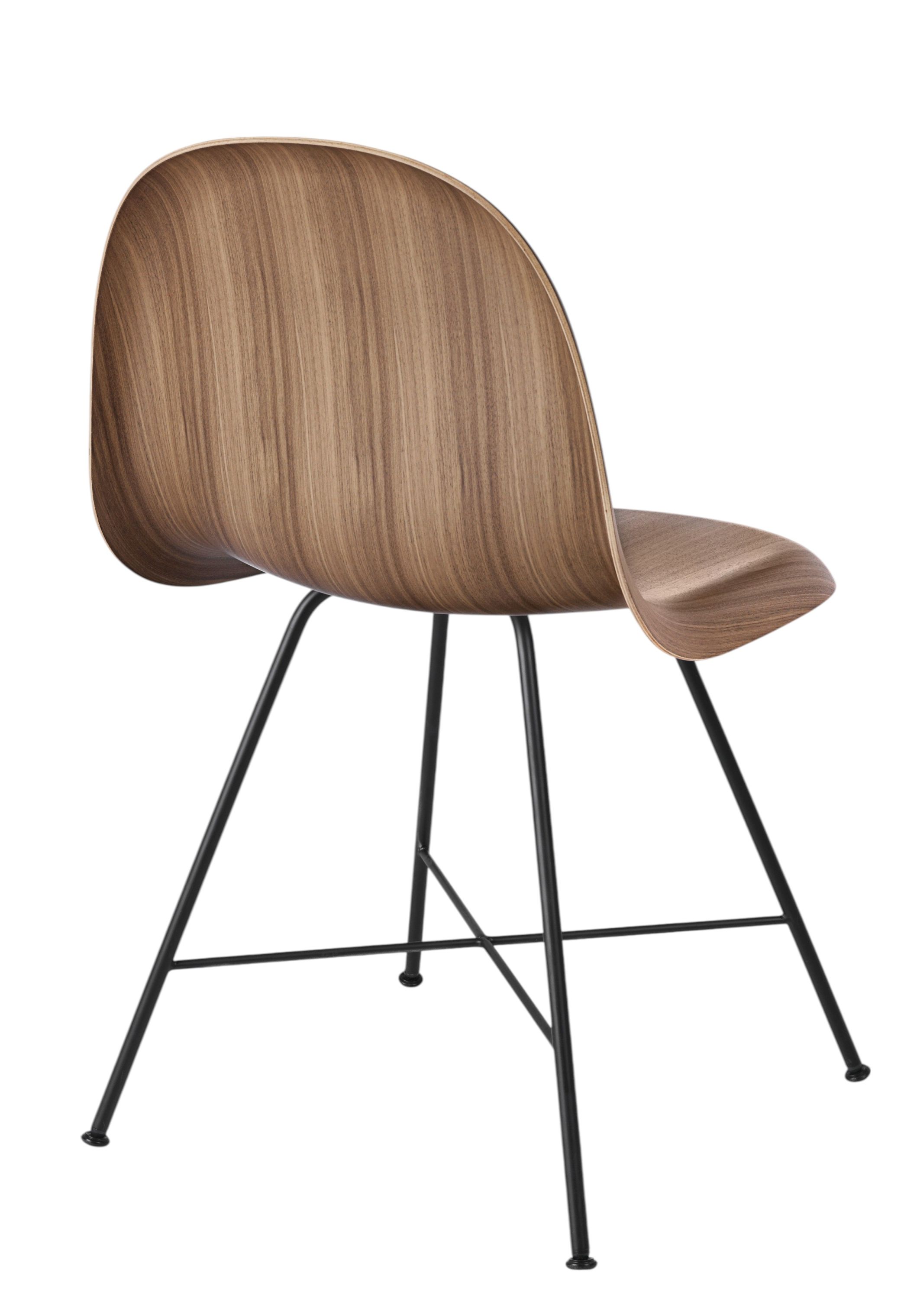 3D Esszimmerstuhl Walnuss - Filzgleiter Gubi