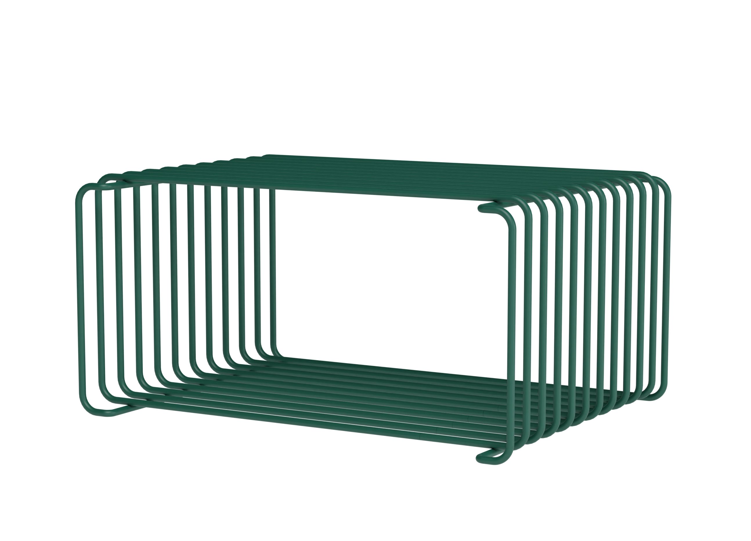 Grünes Panton Wire Regalsystem von Montana, ein minimalistisches und modernes Designregal.