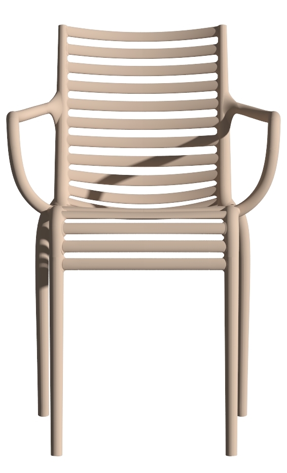 Pip-e Armlehnstuhl in Puder von Driade: Moderner Design Stuhl mit Armlehnen für Wohnzimmer und Garten.