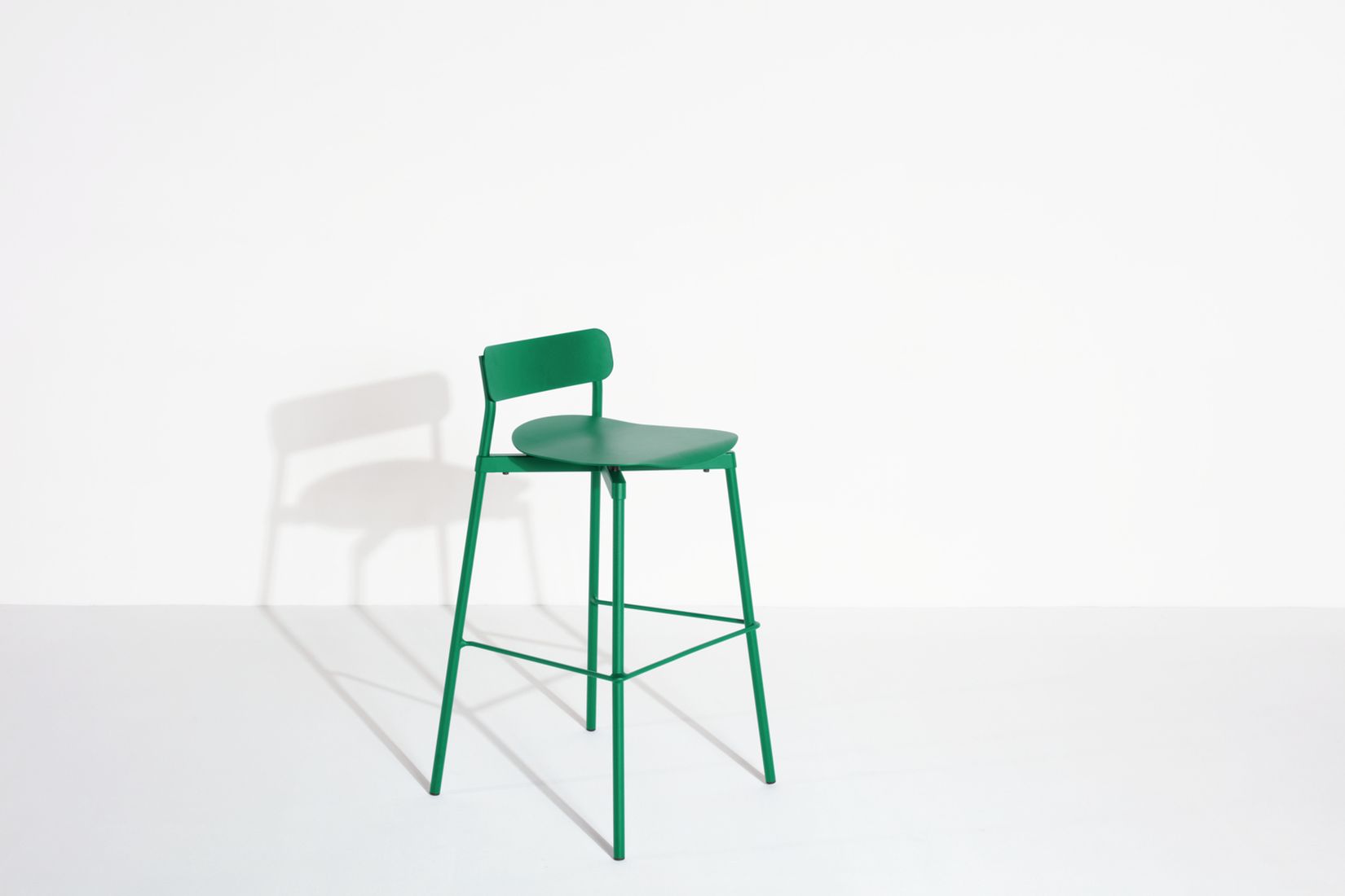 Mintgrüner Fromme Barstool Barhocker von Petite Friture, H 75 cm, Stahl, modernes Design.