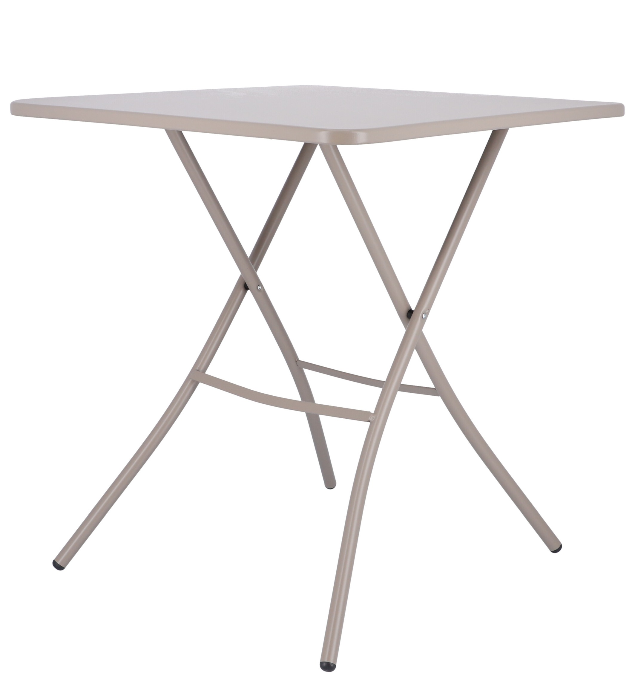 Fiam Sirio Klapptisch in Taupe von Jan Kurtz: Quadratischer Outdoor-Tisch mit Klappgestell.