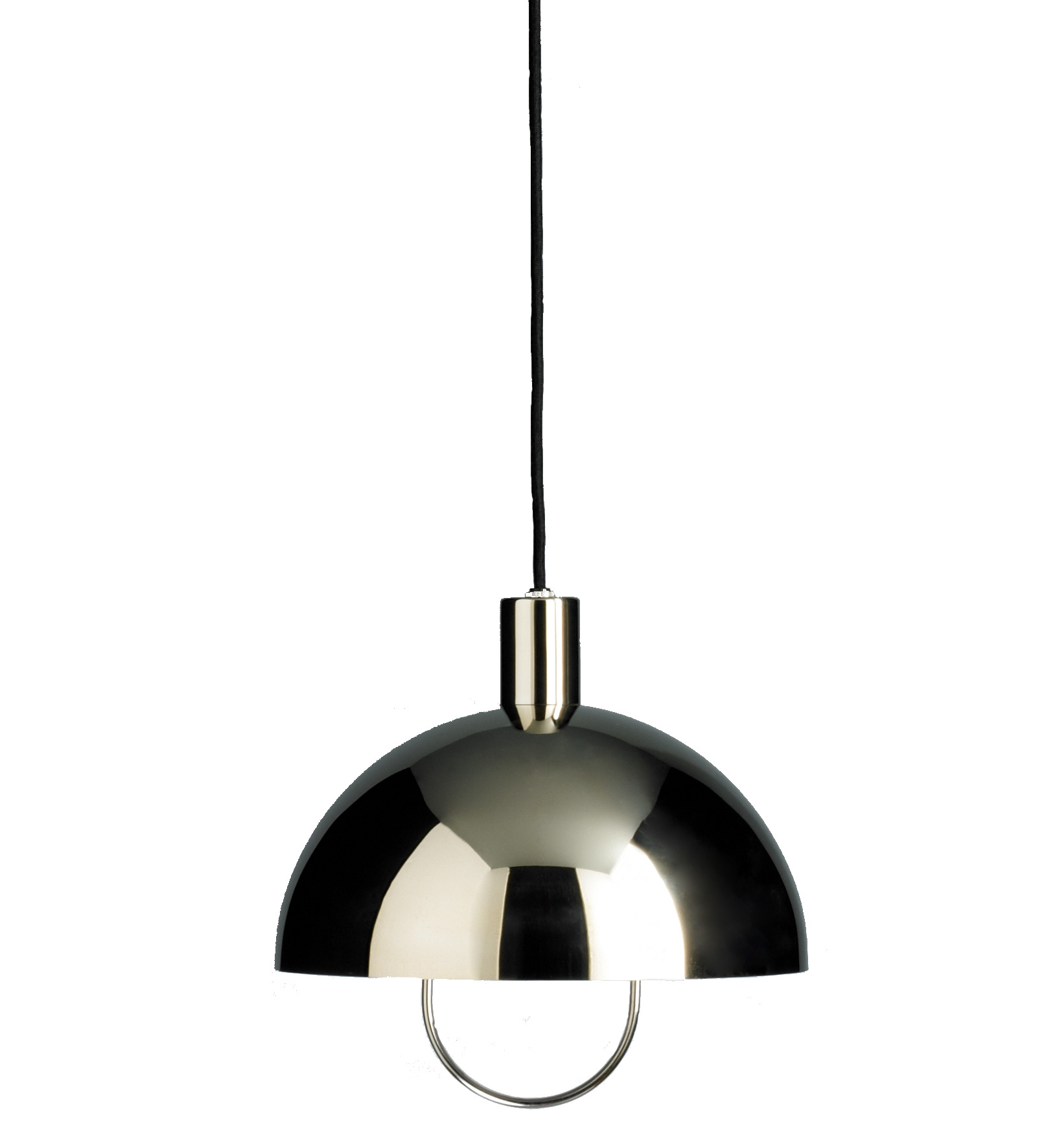 Tecnolumen HMB 25/300 Bauhaus Pendelleuchte mit Rollenzug, verchromt, für stilvolle Innenbeleuchtung.