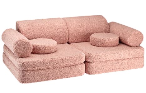Kinderspielsofa Teddystoff Guave Wigiwama