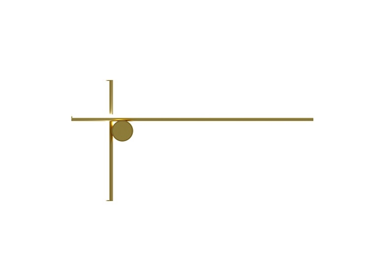 Goldene Coordinates Wandleuchte von Flos: Moderne Designerlampe mit geometrischen Formen für stilvolle Wandbeleuchtung.