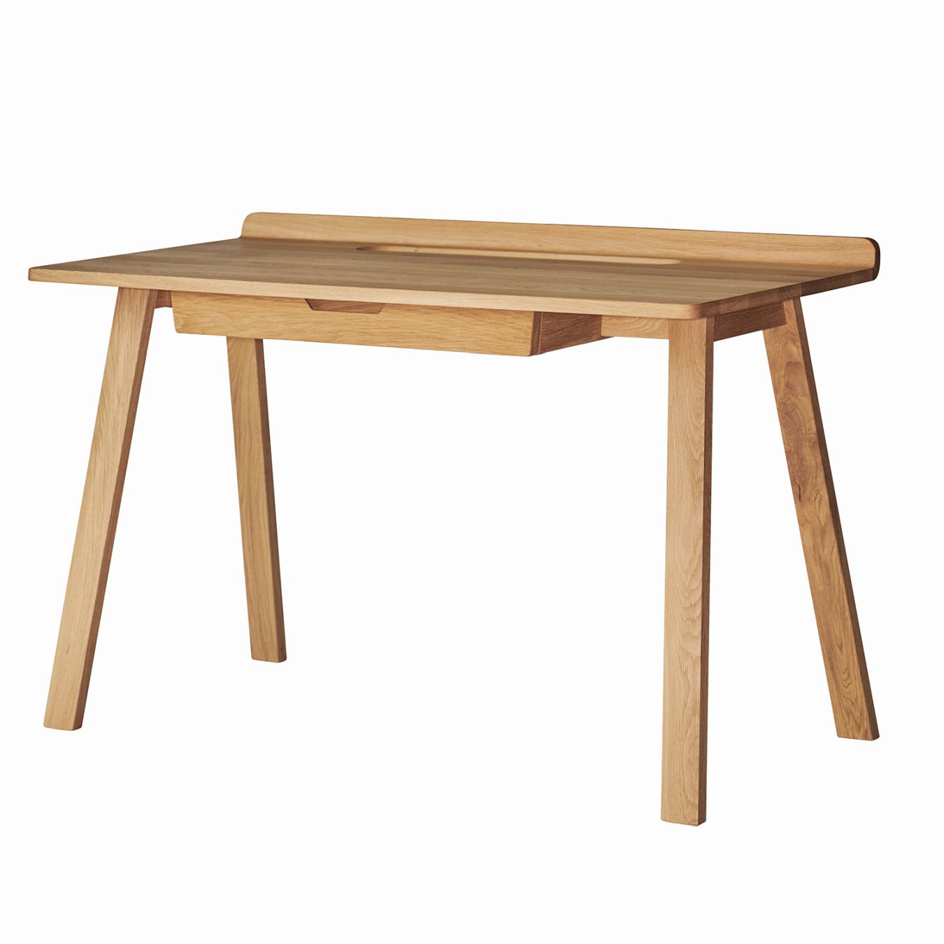 Nara Schreibtisch von Jan Kurtz aus hellem Holz mit Schublade und schlichtem Design.