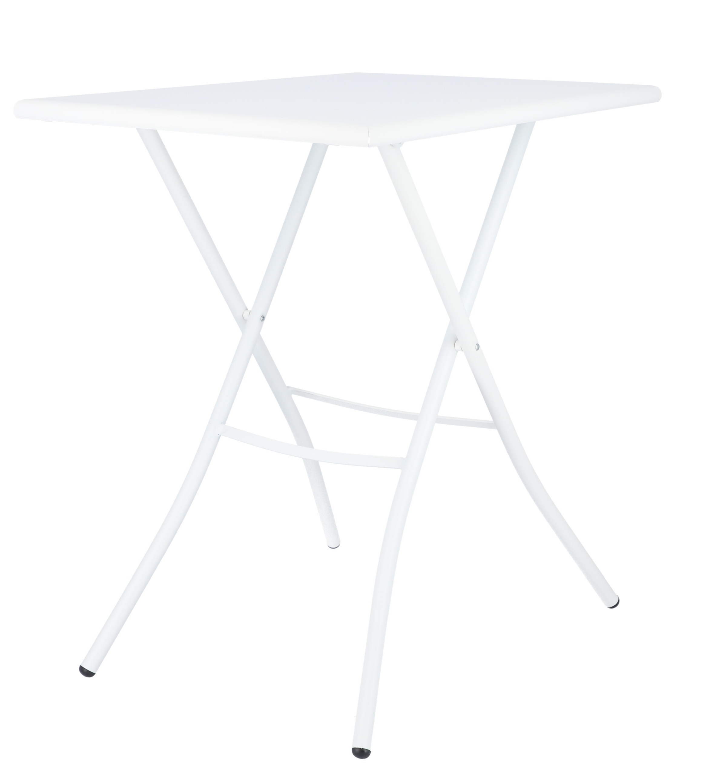 Weißer Fiam Sirio Klapptisch von Jan Kurtz für den Outdoor-Bereich. Quadratischer Gartentisch mit filigranem Gestell.