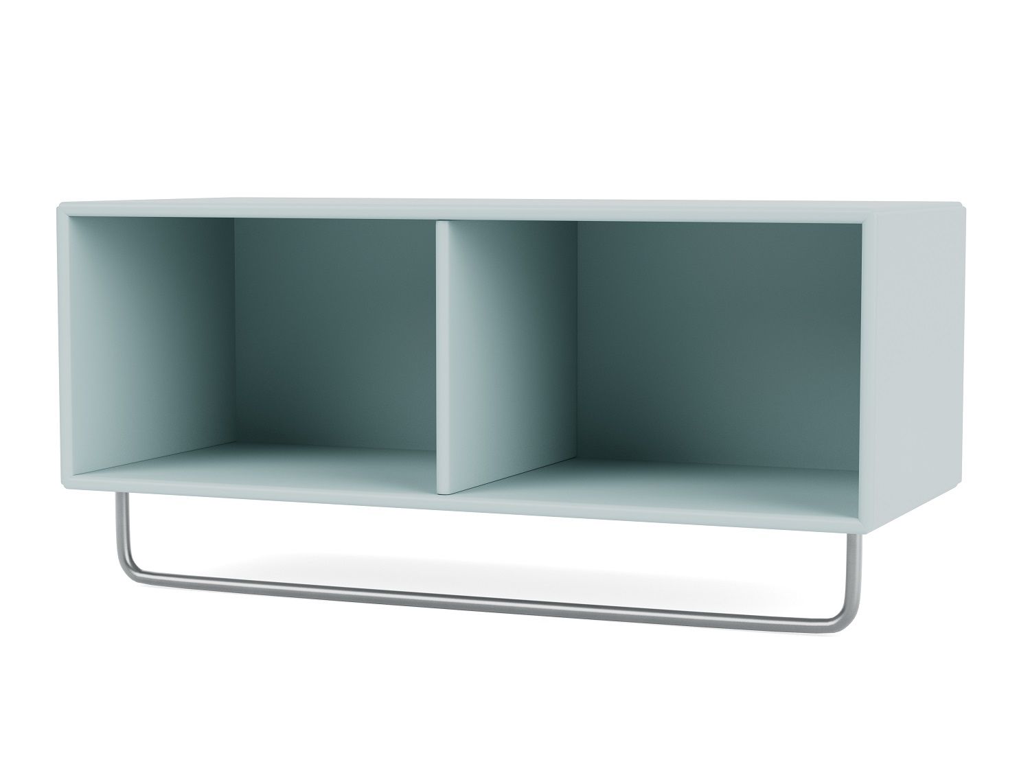 Montana Coat Ablage mit Kleiderstange in Hellblau: Wandregal mit zwei Fächern und Stange.