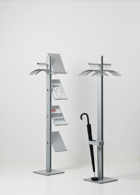 Standfree B Garderobenständer mit Prospektablagen Cascando