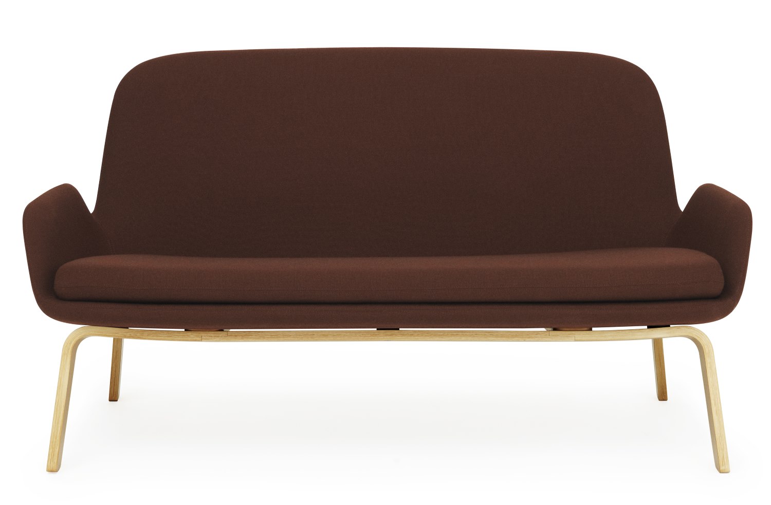 Braunes Era Sofa mit Holzgestell von Normann Copenhagen, modernes skandinavisches Design.