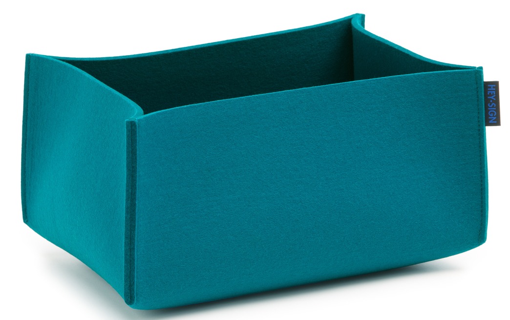 Hey Sign Filzbox "Deep Water" rechteckig, hohe Aufbewahrungsbox aus Filz für Ordnung im Wohnbereich.