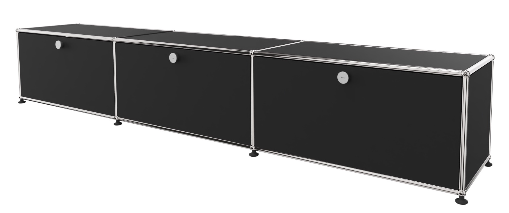 USM Haller Lowboard 3 Klappen Graphitschwarz- FAST DELIVERY