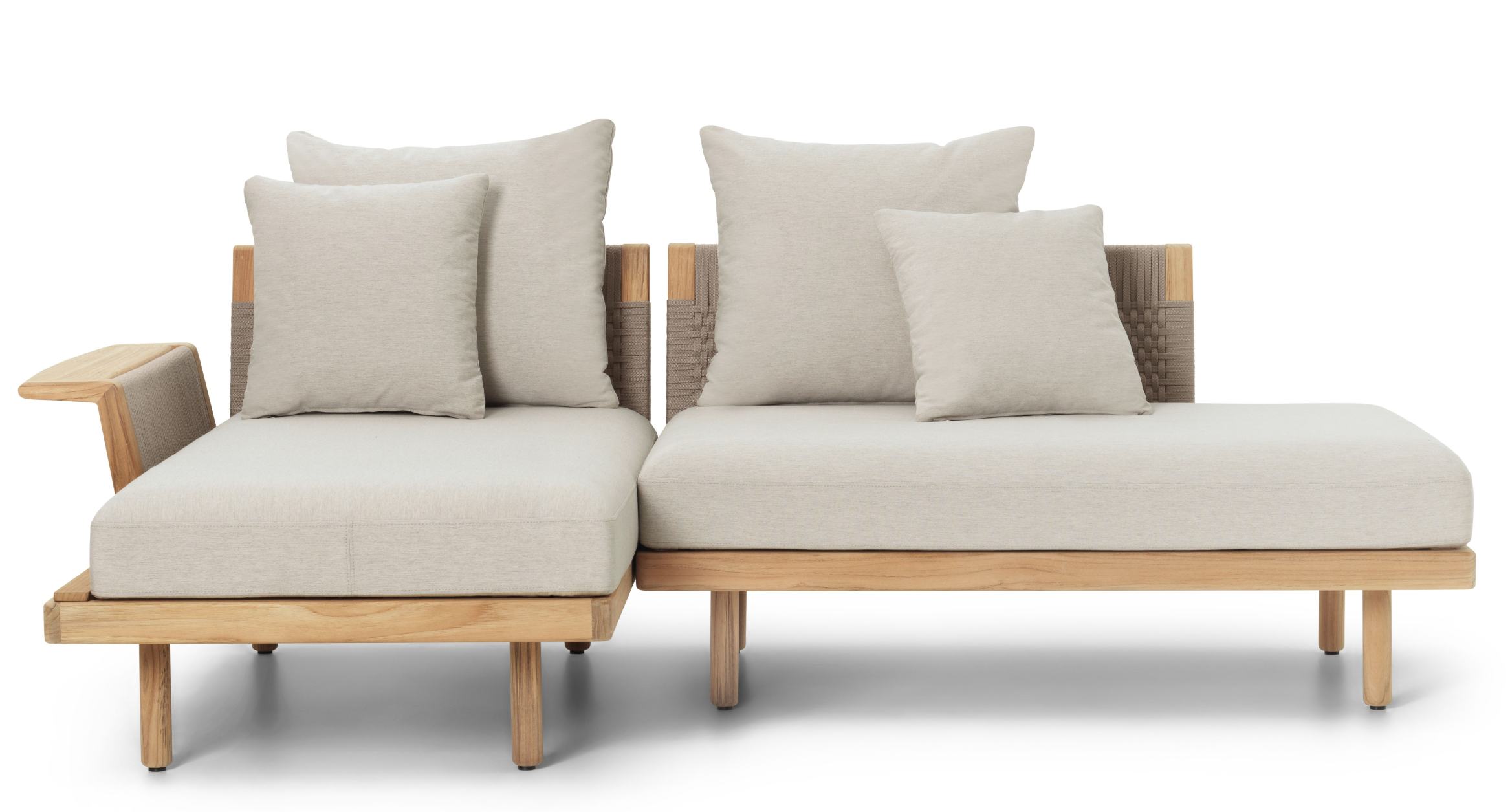 E540 Embrace Sofa Modul mit Seitenlehne und Beistelltisch Outdoor Carl Hansen & Søn