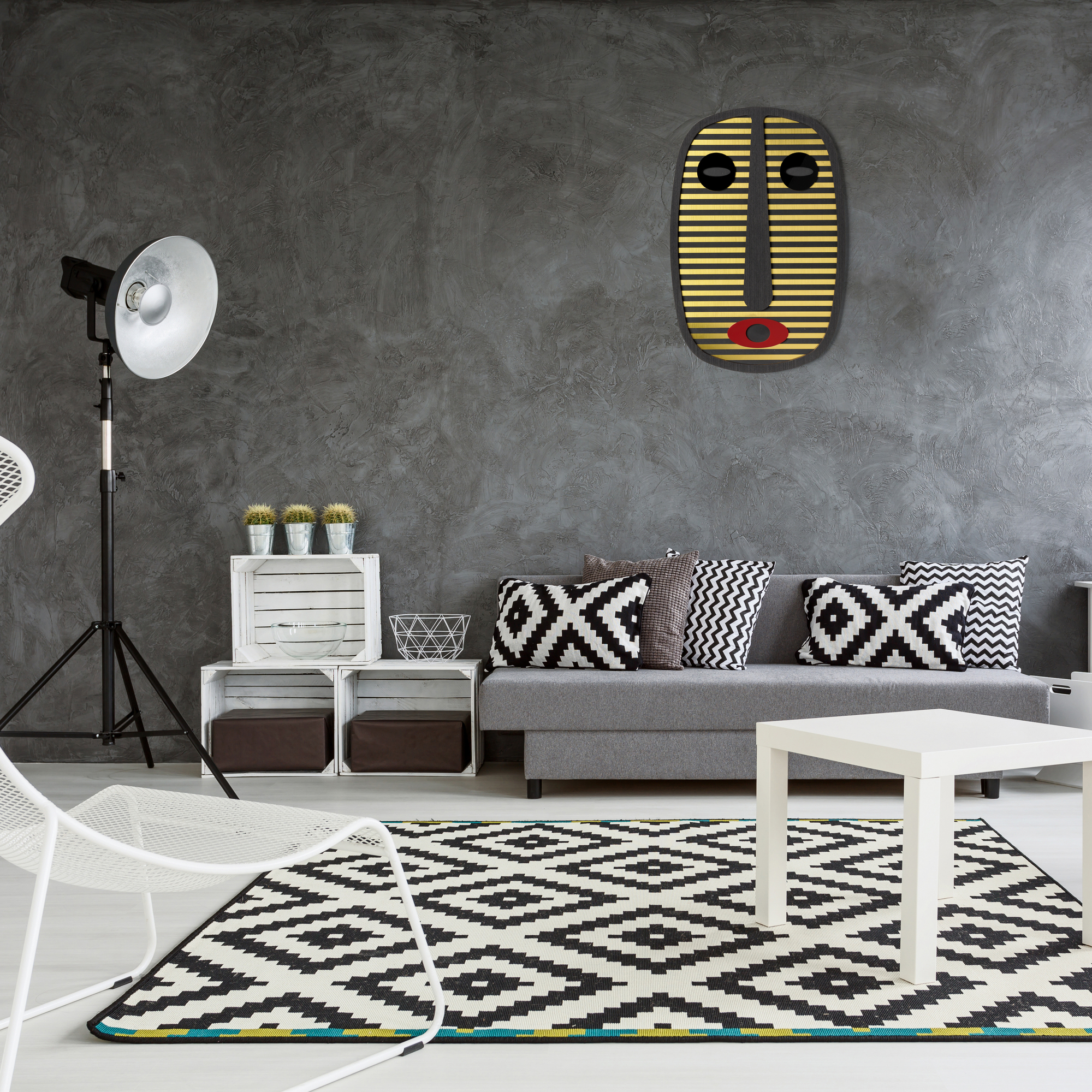 Modern African Maske Small Wandschmuck Umasqu 19 EINZELSTÜCK
