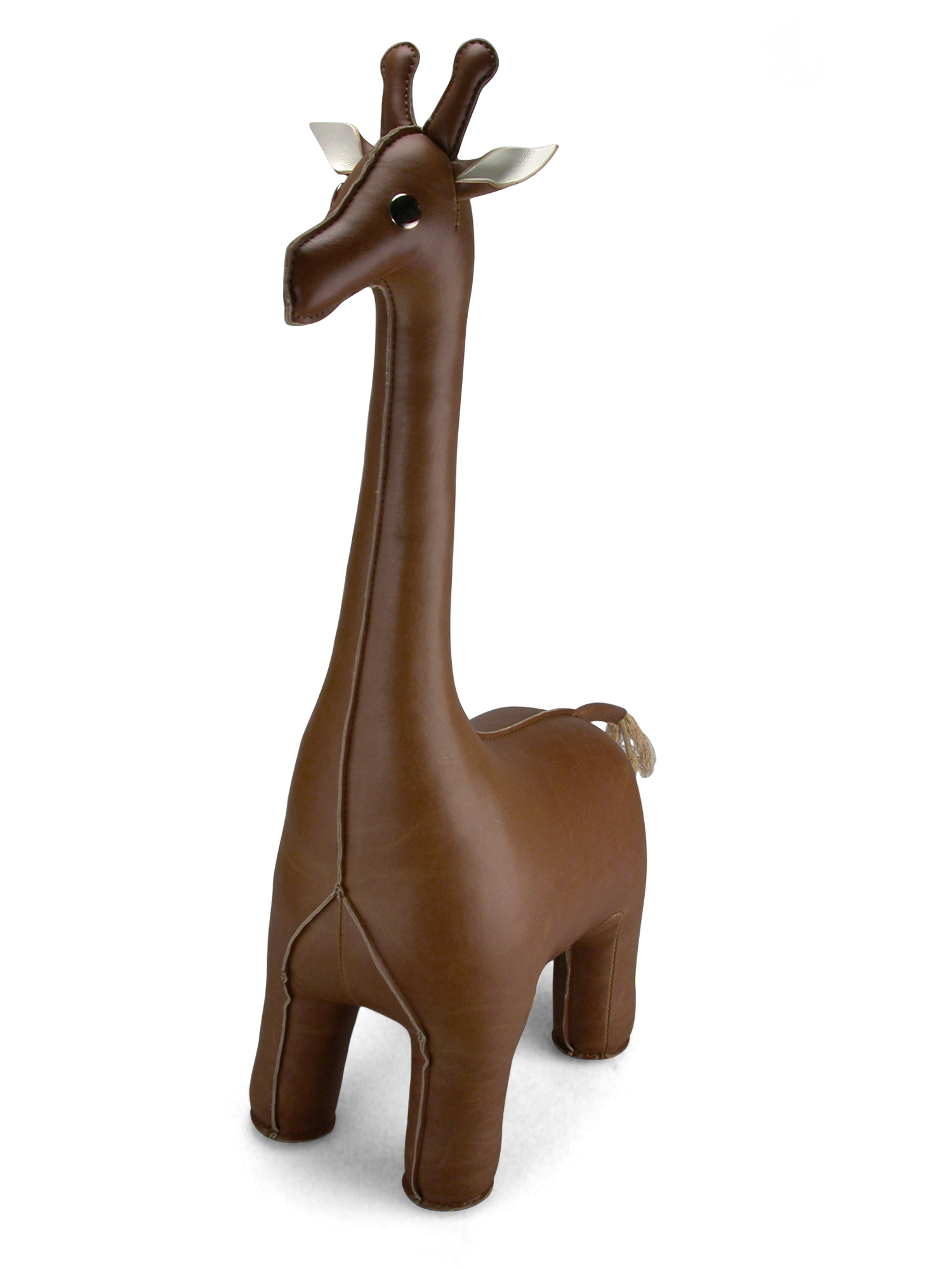 Türstopper Classic Giraffe Braun/Weiß Züny aus Kunstleder, dekoratives Accessoire und Türhalter für Kinderzimmer und Wohnräume.