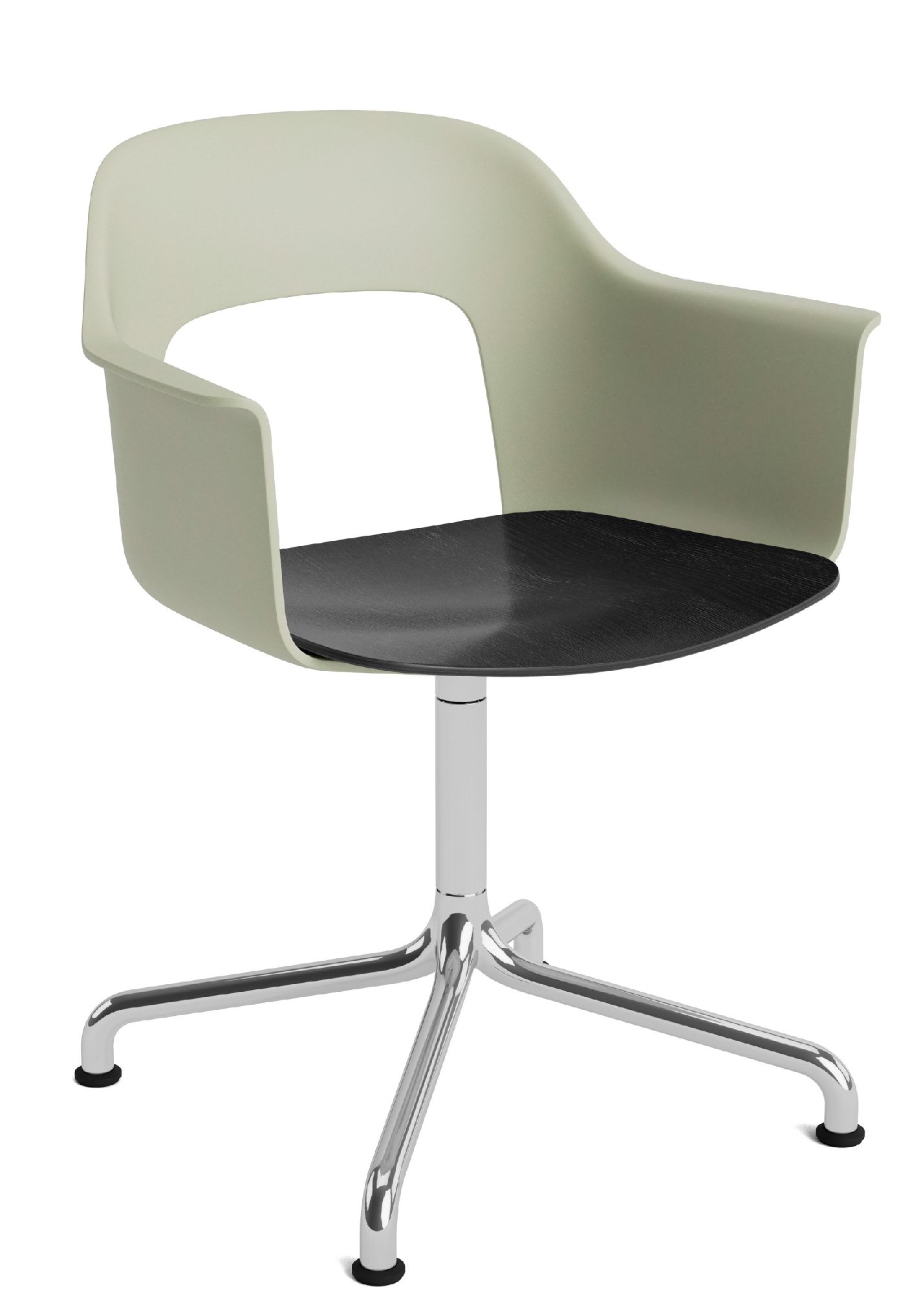 Layout Armchair 252 Armlehnstuhl 4-Sternfuß Drehfuß mit gebogenem Fußkreuz Hay