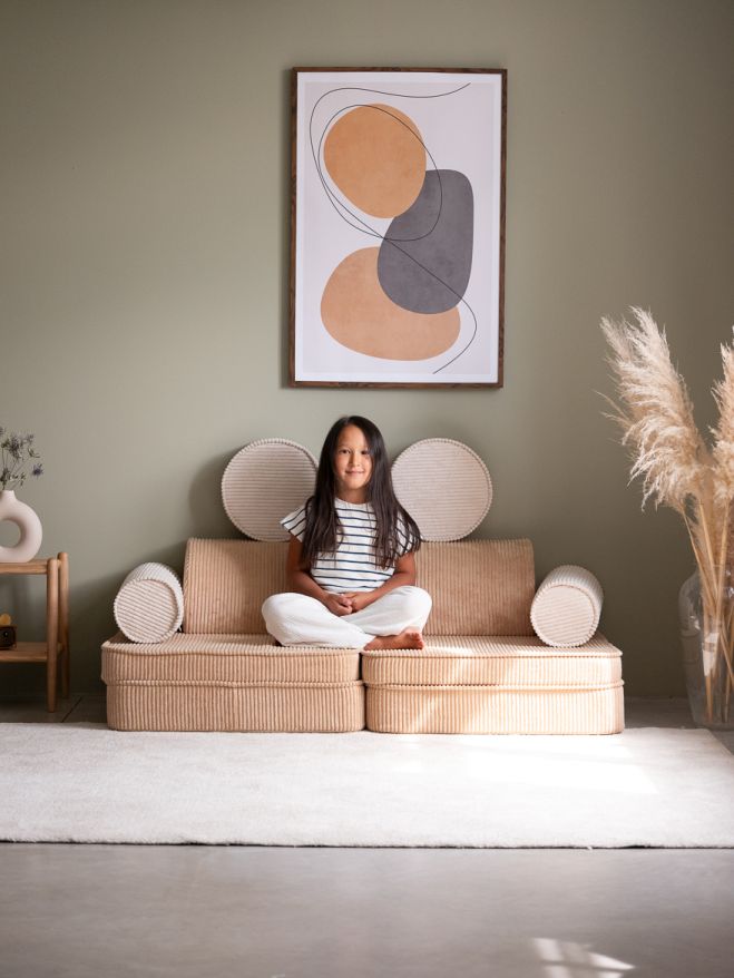 Kinderspielsofa Breitcord Toffee Wigiwama