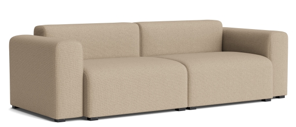 Mags Sofa 2,5-Sitzer Combination 1 Low Armrest Hay Stoff Maglia warmgrau