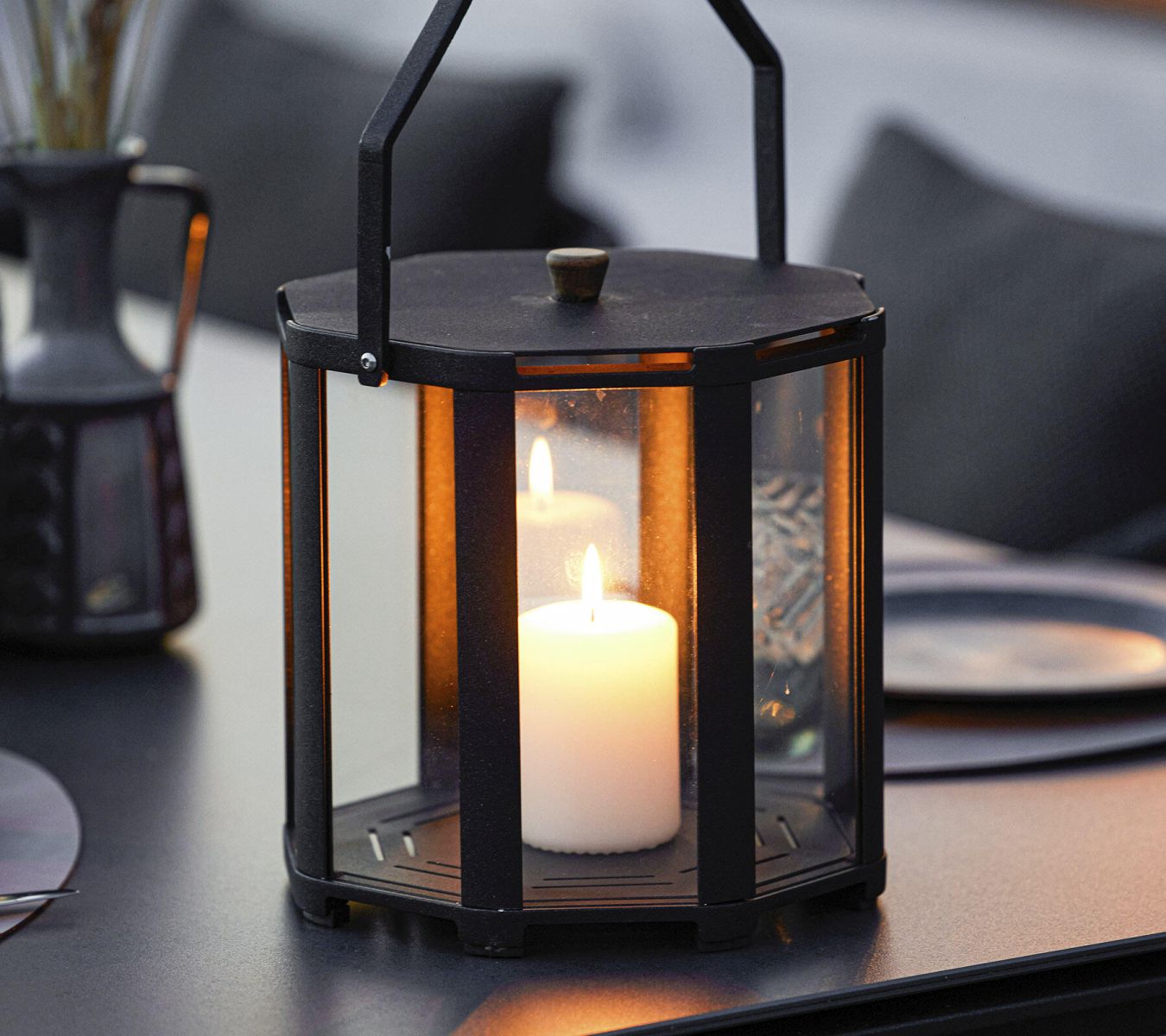 Lightlux Laterne Teak Small Cane-Line