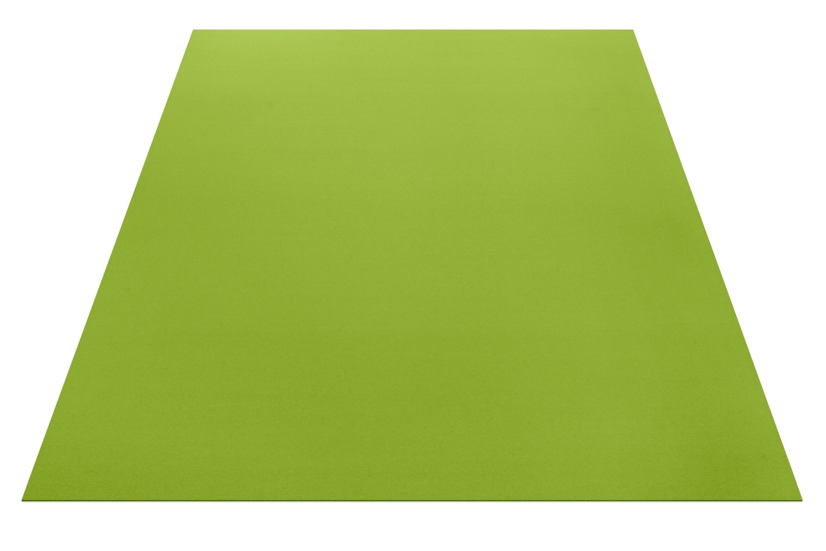 Rechteckiger, hellgrüner Hey Sign Teppich aus Filz, ideal als Bodenbelag und zur Raumakustik-Verbesserung.