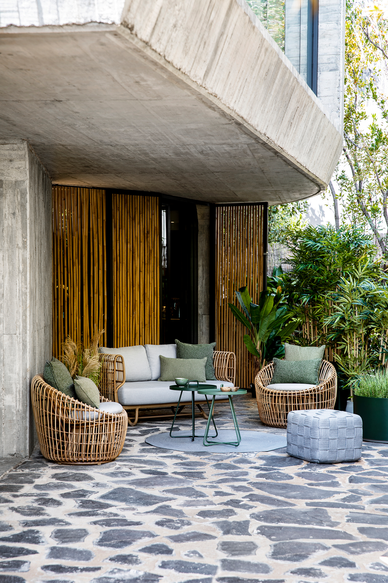 Nest Outdoor Round Sessel mit Kissen Cane-Line