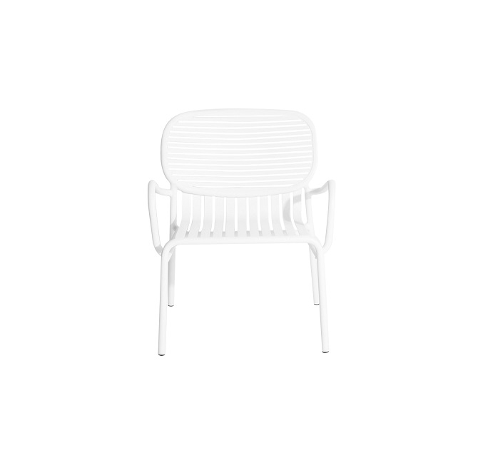 Weißer Week-End Garden Armchair Sessel von Petite Friture: Moderner Outdoor Sessel mit Armlehnen für Garten und Terrasse.
