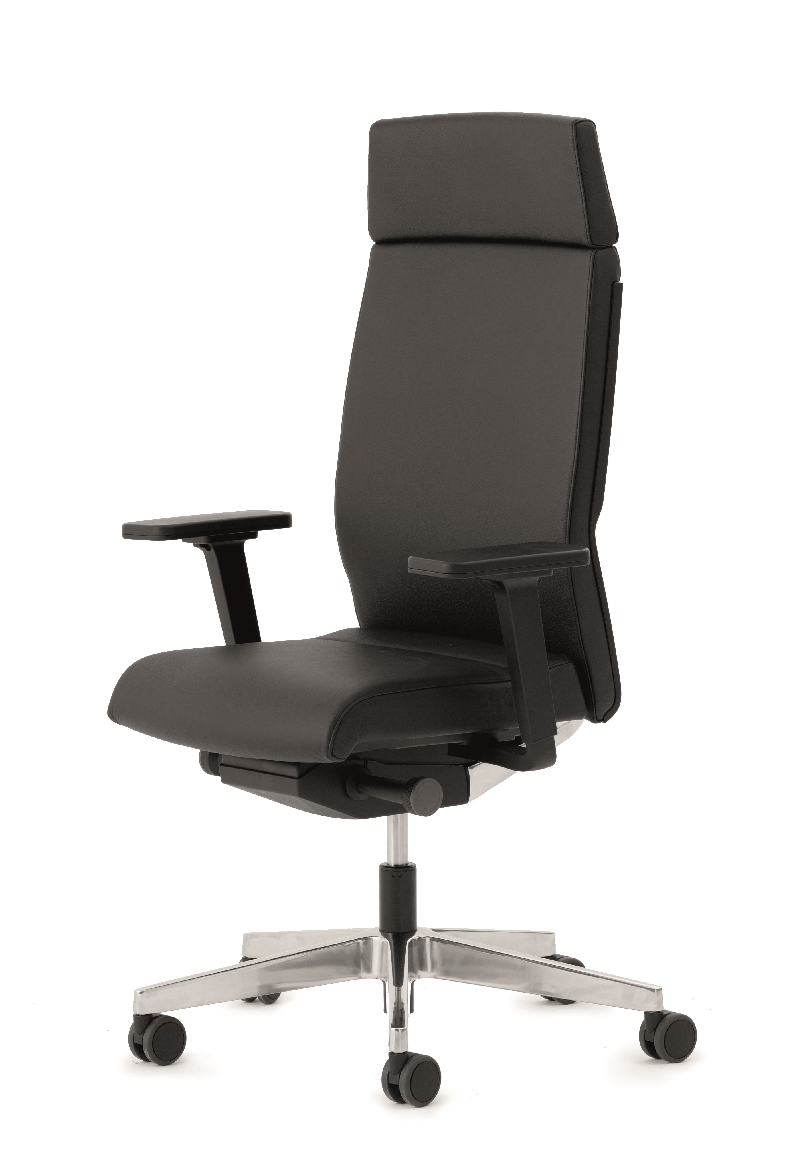 YOSTER Chefsessel von Interstuhl, ergonomischer Bürostuhl mit hoher Rückenlehne und verstellbaren Armlehnen.