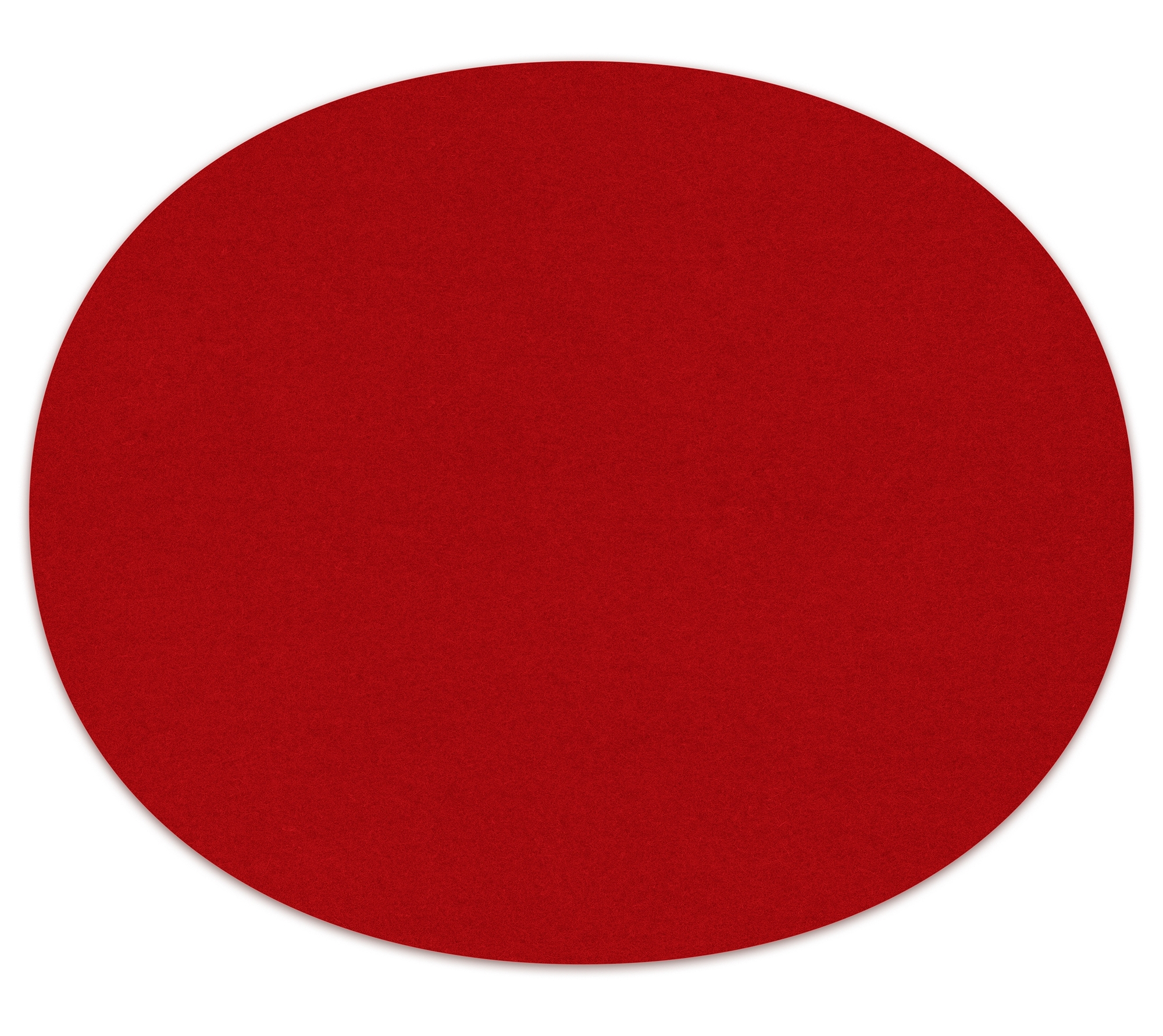 Runde, rote Filz Sitzauflage für den Vitra Panton Chair von Hey Sign.