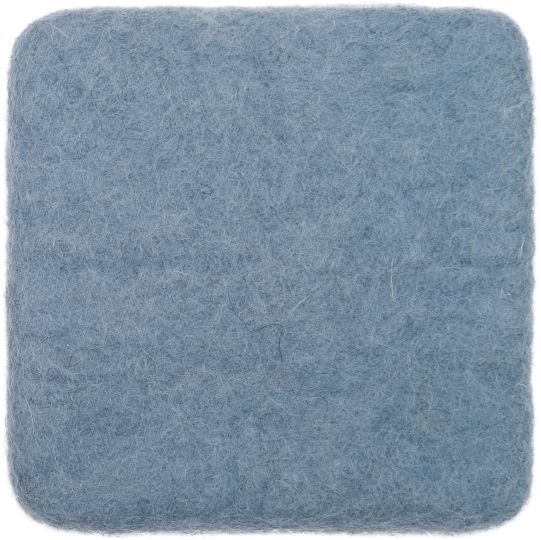 Detailansicht: Blauer myfelt Filzteppich, rechteckig, 180x260 cm, hochwertige Wollqualität für Wohnzimmer und Schlafzimmer.