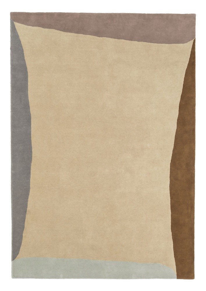 Nanimarquina Teppich Tones Collection, Tufting Teppich mit abstraktem Design in Beige, Grau und Braun.